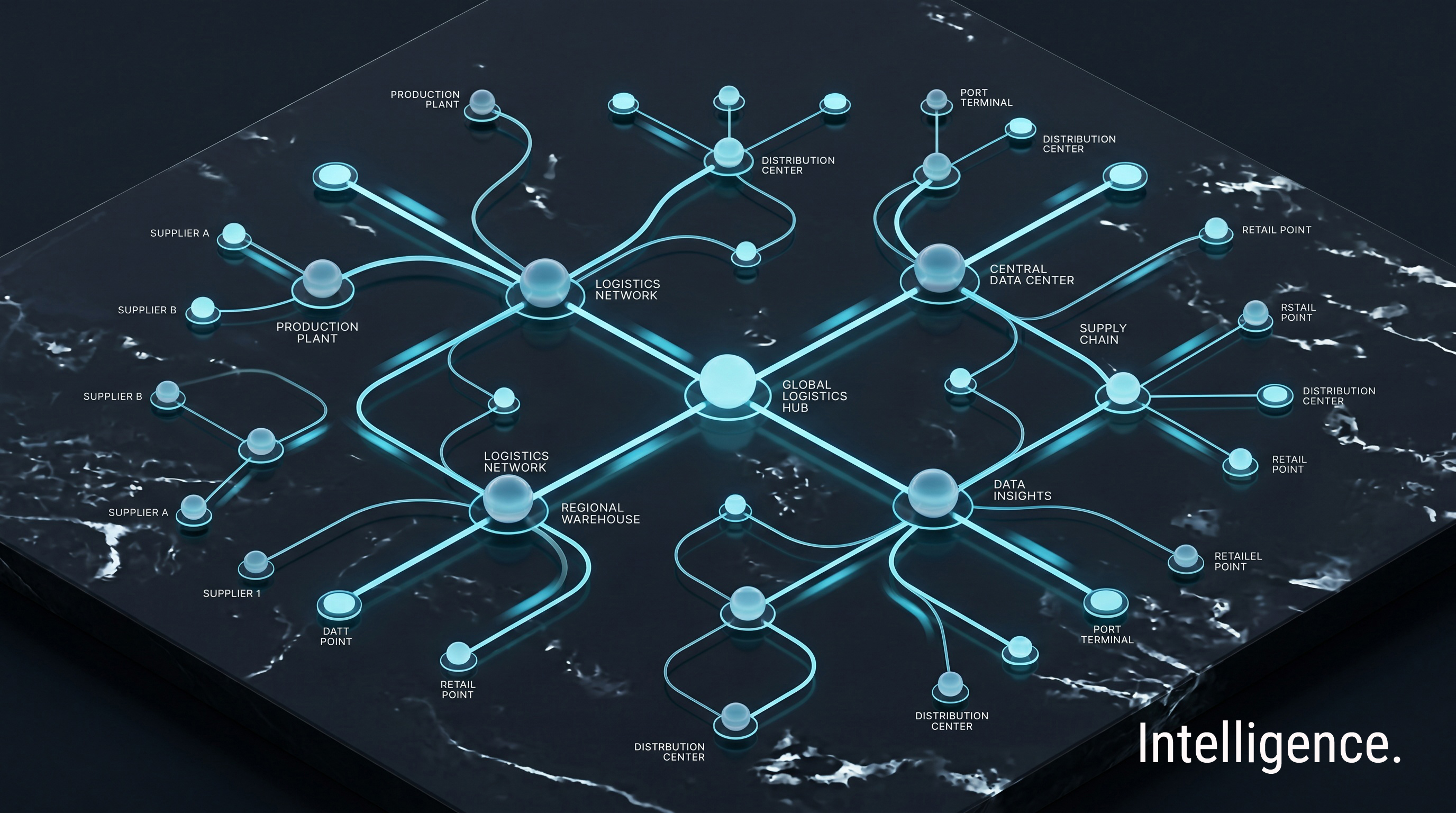 Supply chain intelligence network visualization